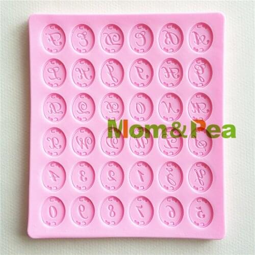 Mom&Pea MP141 Free Shipping Letters & Numbers Silicone Mold Cake Decoration Fondant Cake 3D Mold Soap Mold Food Grade