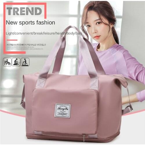 Foldable Hand Fitness Gym Bag Large-Capacity Wet Dry Separation Short-Distance Travel Bag Outdoor Swimming Yoga Bag Bags