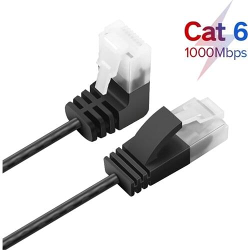 Ultra Slim Cat6 Ethernet Cable RJ45 Lan Cable UTP Network Cable for Cat6 Compatible Patch Cord for Modem Router Cable down angle