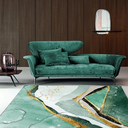 Dark green carpet Nordic ins bedroom net red with full shop girl room bedside light luxury sofa mat