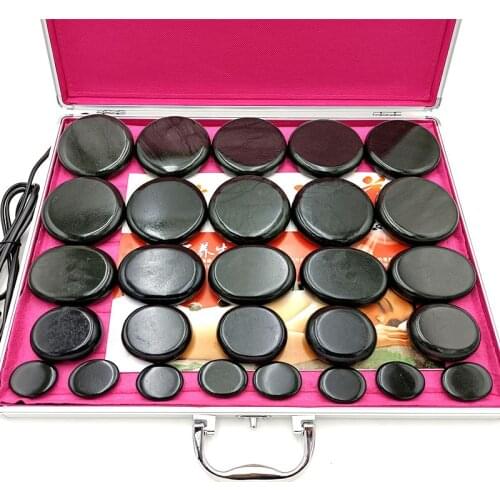 Tontin hot stone massage set tool basalt massage stones 220V/110V bamboo heater box CE ROHS Round stone massager