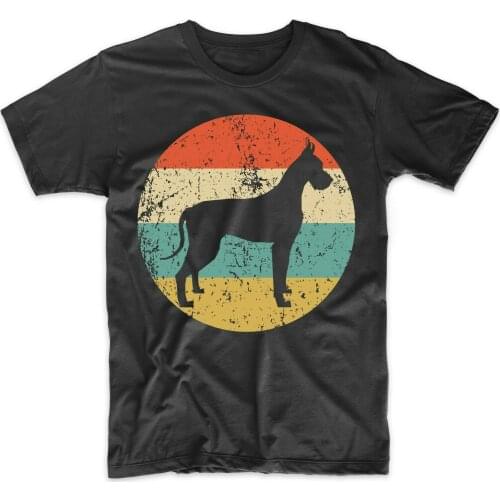Vintage Great Dane Icon Funny Dog Lovers Gift T-Shirt. Summer Cotton O-Neck Short Sleeve Mens T Shirt New Size S-3XL