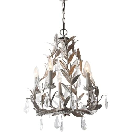 Vintage metal chandeliers with K9 crystal lustre classic country style antique drop lighting for hallway corridor hanging lights