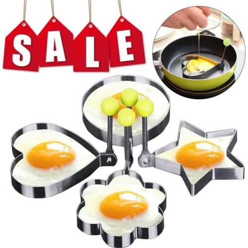 Stainless Steel Fried Egg Mold Pancake Shaper Frying Pan Cake Bread Baking Moulds Ring Kitchen Frying Egg Tools Accessories