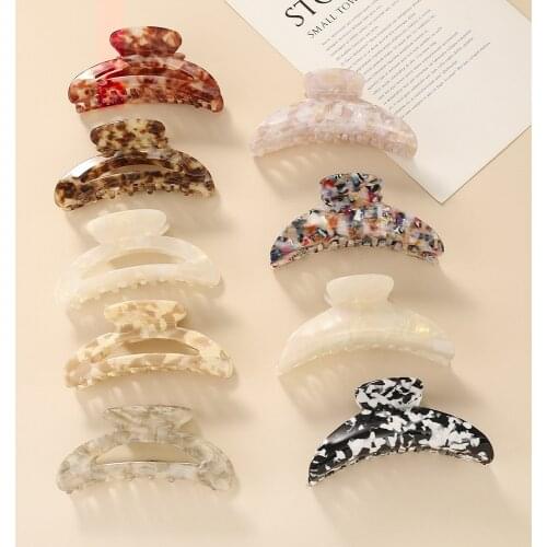 2021 Korean Fashion Women Girls Acetate Hair Claws Hair Clips Headwear Big Size Women Hair Accessories Ornament Friends Gifts