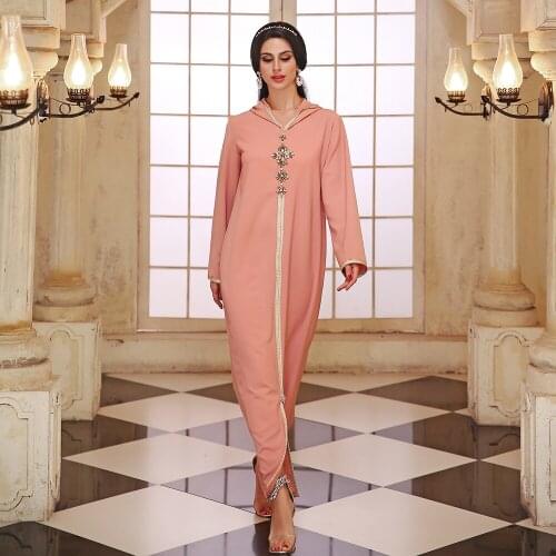 Djellaba Femme Abaya Dubai Turkey Indian Islam Muslim Arabic Long Dress Kaftan Robe Musulmane Abayas For Women Caftan Marocain