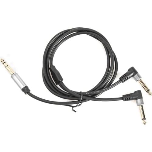 1/4 Inch Plug to Dual 1/4 Inch Plug Y Splitter Adapter Cable 1.5M Dual 6.35mm Male to 6.35mm Stereo Male Audio Cable