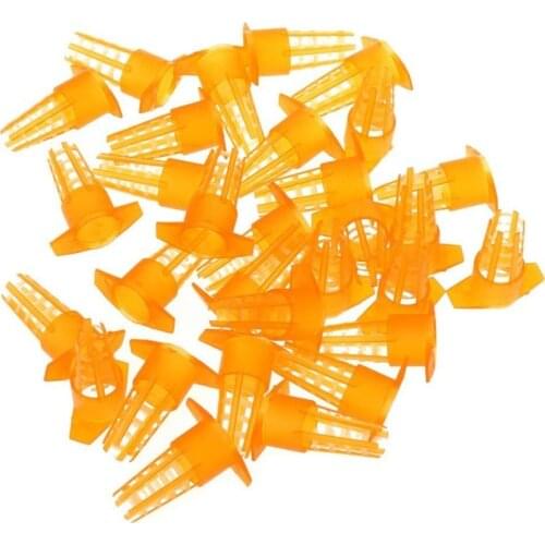 20PCS Beekeeping Tools Yellow Plastic Bee Queen Cage Protective Cover Beekeeping Tools Cell Protector Cages
