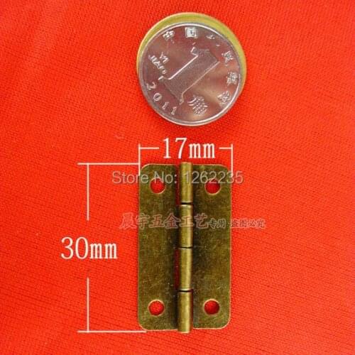 30 * 17mm Small green bronze hinge Wooden Hinge Gift boxes rounded hinge Hinge Wholesale
