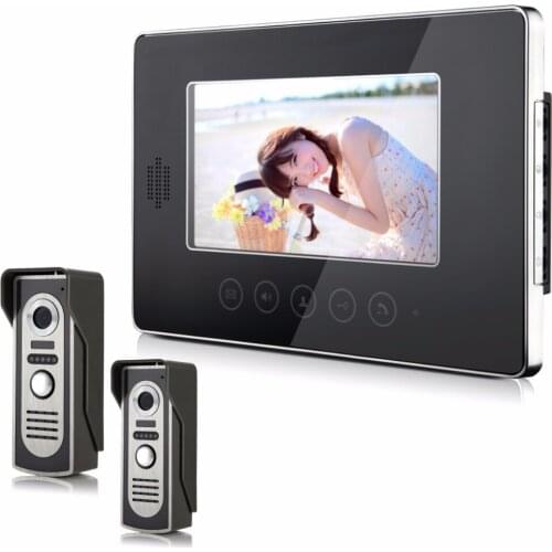 7 Inch Color Video Door Phone With Two Oudoor Camera
