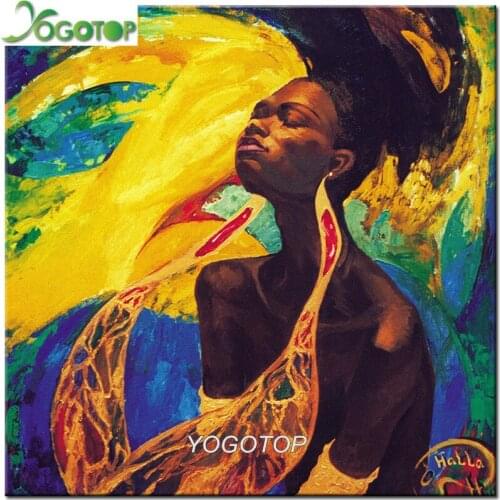 Diamond embroidery sale color abstract 5d diy diamond painting full drill Africa beauty women mosaic painting home art YY2039