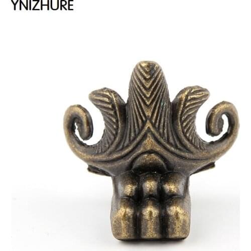 10pcs Antique corner 31*31mm Brass Leg Corner Protector Antique Jewelry Wood Box Feet Decorative Corners For Home Decorations