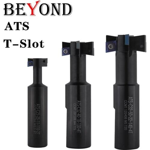 BEYOND ATS ATS-C25-25-11-110L-2T 25-60mm T-Slot End Mill Milling Cutters T-Shaped CNC Tool Rod T Type Cutter Bar