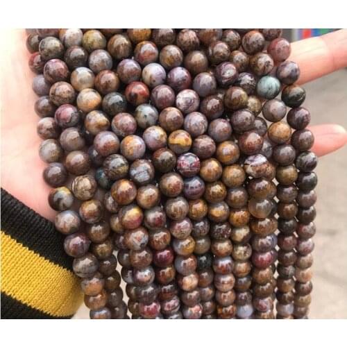 2strands Mamiam Natural Pietersite Beads Smooth Round Stone 6-10mm