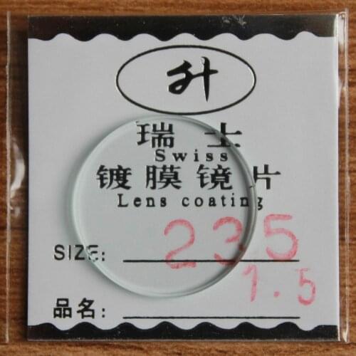 Freeshipping New flat glass watch crystal diameter 23.5 mm Thick 1.5mm