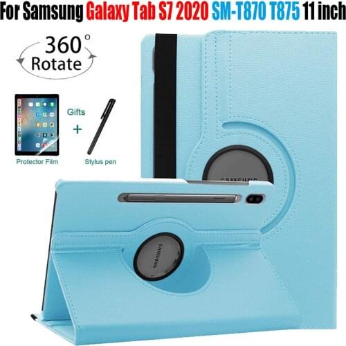 For Samsung Galaxy Tab S7 11 inch Case SM-T870 SM-T7875 SM-T876 T870 T875 Tablet Cover 360 Rotating Bracket Flip Leather Cover