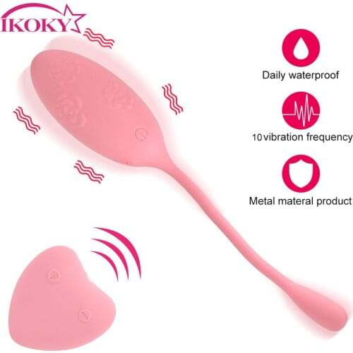 IKOKY 8 Speed Vibrating Eggs G Spot Vibrator Erotic Vaginal Ball Wireless Remote Control Sex Toys For Women Clit Stimulator