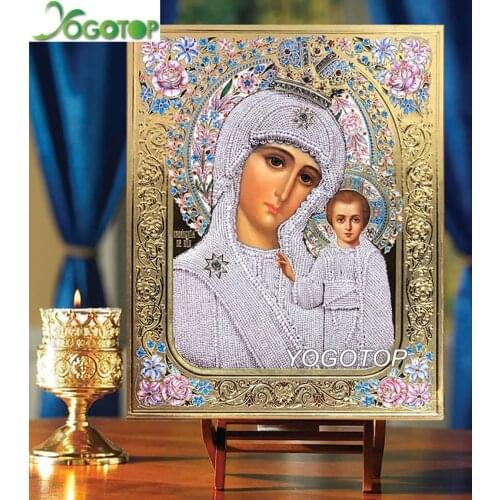 Square round Diamond 5D DIY Diamond Painting Religion people Virgin of Kazan 3D Embroidery Cross Stitch Mosaic Home Decor YY2487