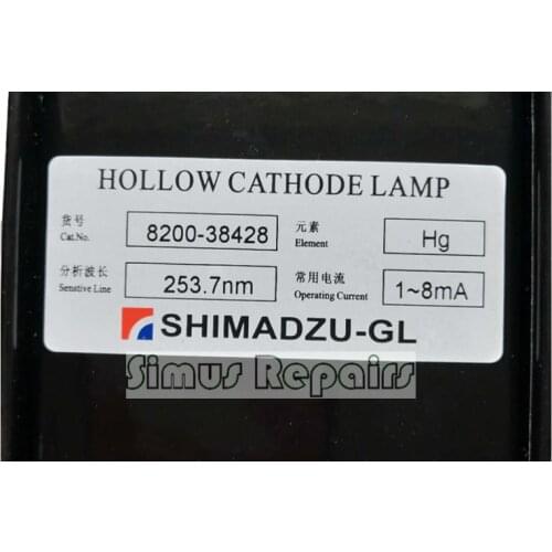 8200-38428 Shimadzu Atomic Absorption WondaLamp Series Lamp Source L233-80NU Hg Mercury Element Lamp