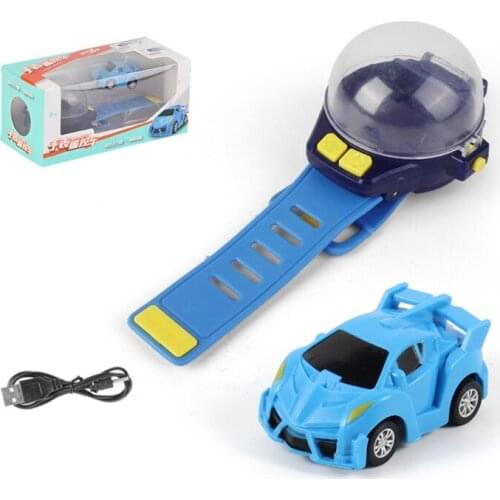 Q6PD USB Charging Mini Car with Detachable Wrist Strap Wearable Watch RC Car Handhold Portable Mini Watch Car Electric Gadget