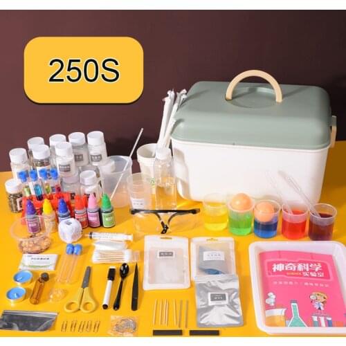 Kids Science Kit 90 DIY Science Experiments Set with Lab Coat Handmade Scientist Costume for Children Kids Role Play Game Toys