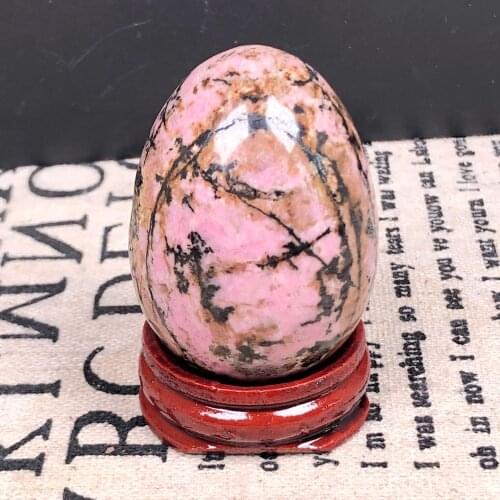 Natural plum tourmaline crystal egg healing
