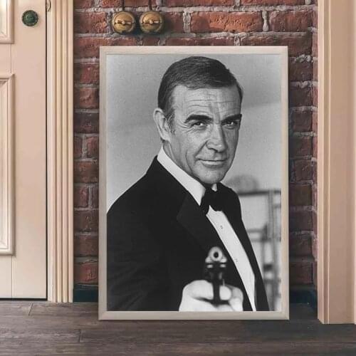 James Bond 007 Movie Poster Classic Vintage Home Decor Canvas Painting Black White Wall Art Picture Cuadros for Living Room
