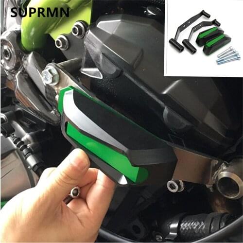 Suitable for Kawasaki Z900 17-21 modified CNC bumper body anti-fall block protection bar anti-fall glue
