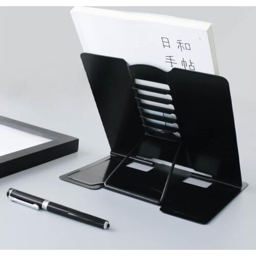 Portable Metal Adjustable Reading Book Holder Support Document Shelf Bookstand Book Accessories Adjustable Book Stand