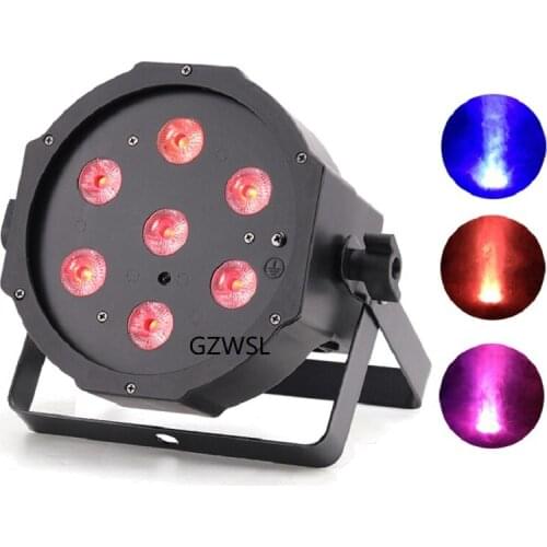 24pcs/lot Stage slim par light American dj flat par 7*10w rgbw 4in1 LEDs disco lights