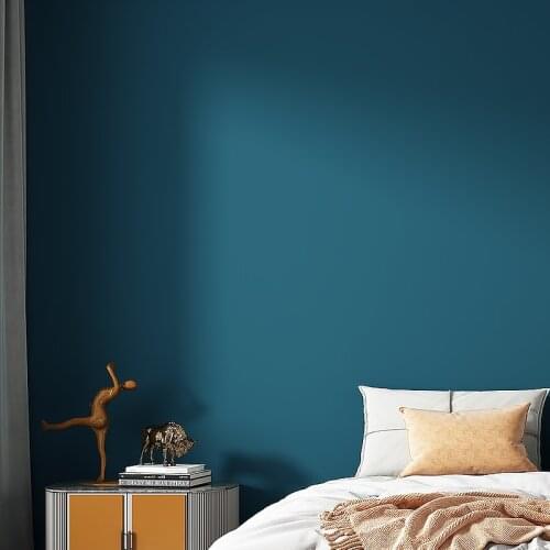 Nordic Blue Waterproof Non Woven Wallpapers Home Decor Living Room Bedroom pared decoracion de hogar