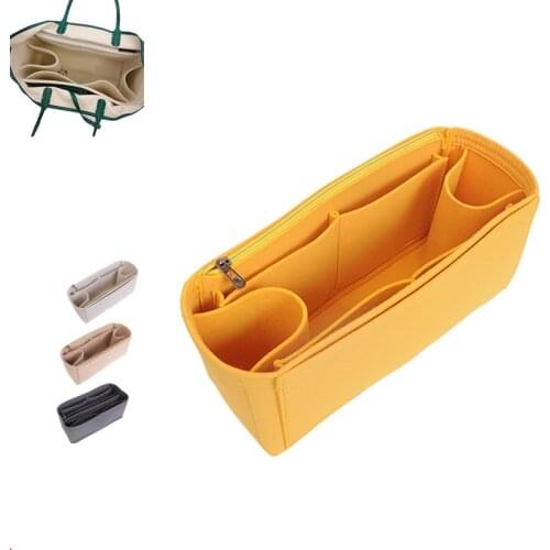 For GOYARD M L Felt Insert Bag Organizer Makeup Handbag Organizer Travel Inner Portable Cosmetic Original Organize Bags