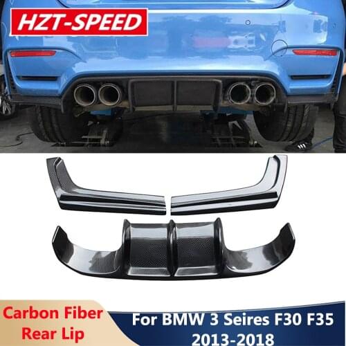 V Type Carbon Fiber / FRP Rear Tail Bumper Lip Spoiler For BMW 3 Series F30 F35 320i 325i 330i Modify AN GG M3 Bumper 2013-2018