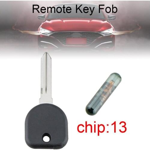 Univesal Black Uncut Blade Blank Car Key Ignition with 13 Transponder Chip B99PT Suitable for Chevrolet