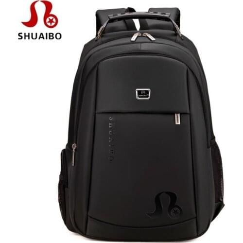 SHUAIBO Large Capacity Men Backpack Waterproof Travel Backpack Multifunctional Bag Male 14 Inch Laptop Backpacks Mochila