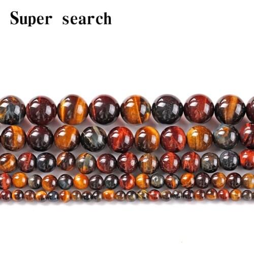 High quality mixed Color Tiger eye Natural Stone Beads 6 8 10 12mm DIY Charms Bracelet Necklace Beads For Jewelry Making