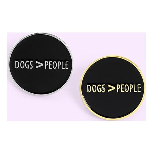 XCMRYSP People First Badge Dog After People Metal Enamel Brooch Fun Letter Lapel Backpack Jewelry Accessories Gift
