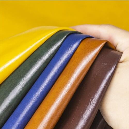 100*140cm PU Leather Fabric Soft Oil Wax Leather Diy Clothes Cushion Sofa Chair Cover Luggage Upholstery Handcraft Supplies