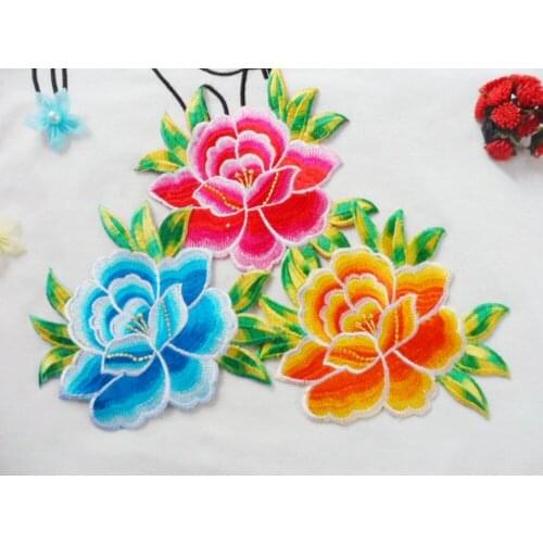 14.8*13 cm Chinese style lovely cheongsam decoration embroidery lace patches lace motif sewing on flower lace trims