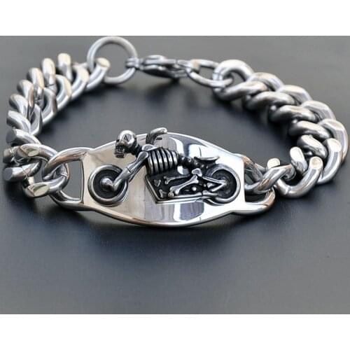 2018 fashion ladies bracelet stainless steel personality skull mens bracelet GABOR NAGY punk jewelry friends gifts