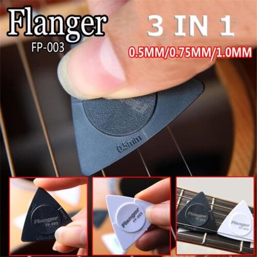 3pcs/lot Thickness 0.5mm 0.75mm 1mm 3 In 1 Non-slip ABS Guitar Pick Plectrum Mediator For Acoustic Electric Guitarra Guitar Pick