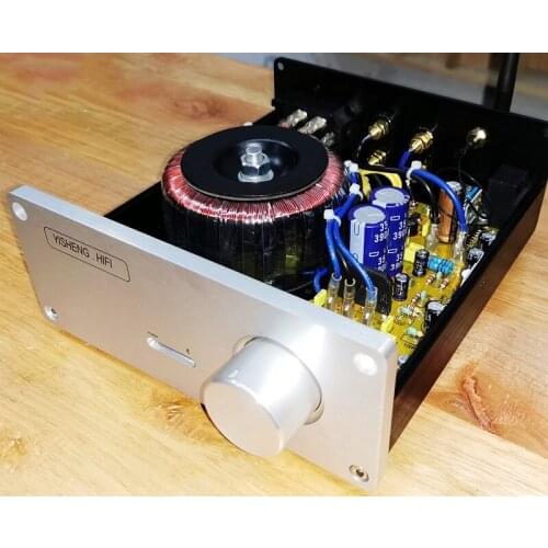 35*2W All-aluminum High Power 2.0 Amplifier DIY LM4766 HiFi Bluetooth 4.0 Audio Power Amplifier Chassis with RCA Binding Posts
