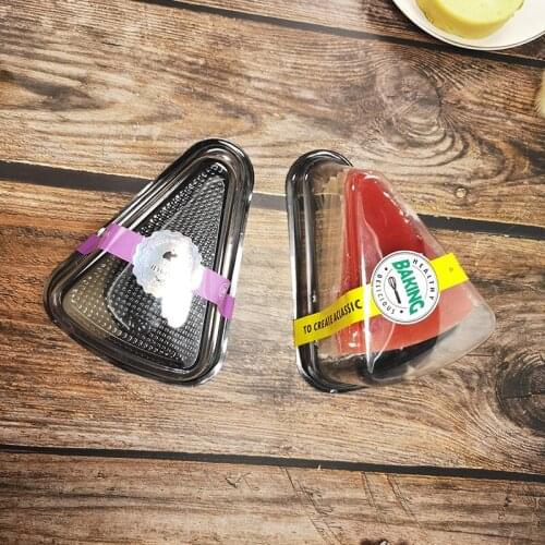 50pcs Net red cake box baking package mousse small cakes boxes disposable plastic packaging boxes gift dessert box with sticker