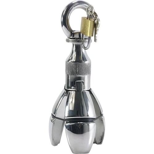 Upgraded Anal Dilator Plug Open and Close Vaginal Expander Lock Adjustable Metal Butt Plug SM Torture Retro Tools Sex Toys
