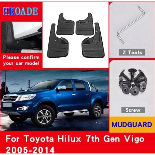 Car Fender Mud Flaps For Toyota Hilux 7th Gen Vigo 2005-2014 Mudguards Splash Guards Fender Mudflaps Car Fender Accessories