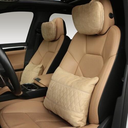 Car Headrest Ultra Soft Suede Pillow Car Seat Rest Cushion Headrest Car Neck Pillows For Mercedes Benz Maybach S-Class headrest