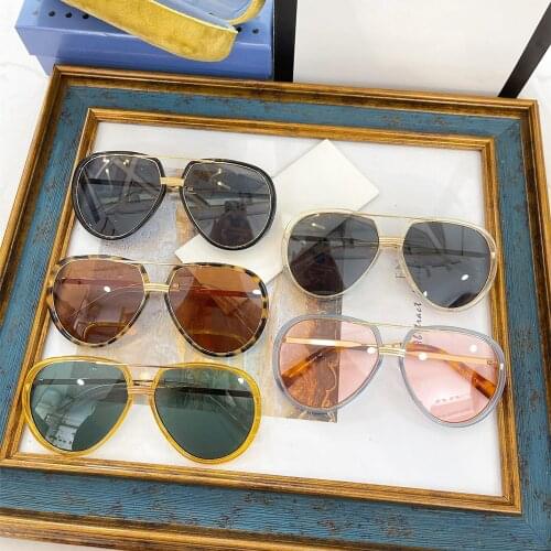 Brand Designer Womens Sunglasses Trend Fashion Glasses Resin Wrap Frame Womens Sun Glasses Sweet Style Top Quality Sunglasses