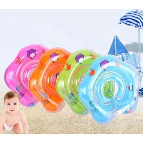 Baby Swim Neck Ring Safety Swimming Pool Accessories baby Tube Ring Infant Neck Float Circle For Bathing Inflatable