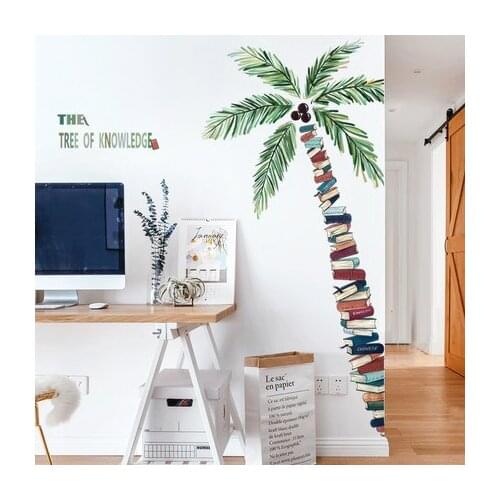 DIY Artistic Palm Modern Home Decoration Wall Sticker Tree Posters and Prints Paintings for Living Room Bedroom Wall Decals Art