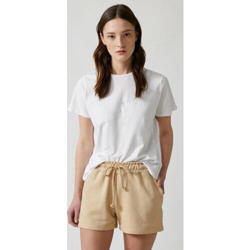 Crew Neck T-Shirt Short Sleeve White Basic Cotton Casual Fashion Wear Summer Season Products Casual Sports Street Wear